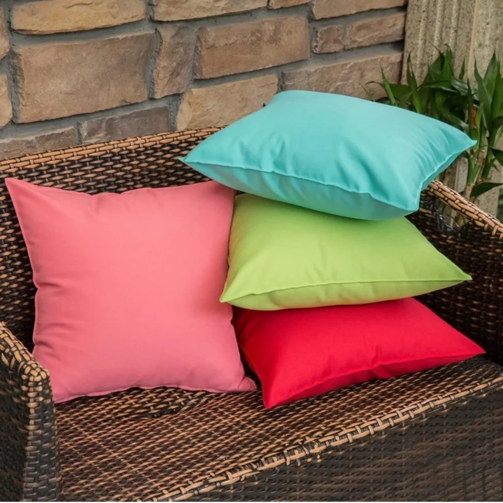 Luxury Home | Set of 2 Turquoise Outdoor Water Resistant Throw Pillow Covers